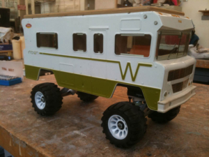 Tonka Winnebago skateboard - I have wanted to make this for a long time. I finally got on Ebay and bought the damn thing.  Maybe it will end up in a video or something. It is like riding a cement block.