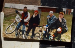 20 something years ago, Gilly, Tag, Bones, and myself...